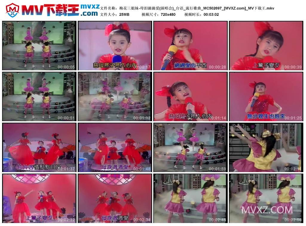 梅花三姐妹-母泪滴滴爱(演唱会)_台语_流行歌曲_MC502697